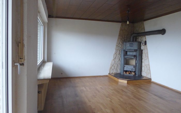 Wohnzimmer mit Kaminofen