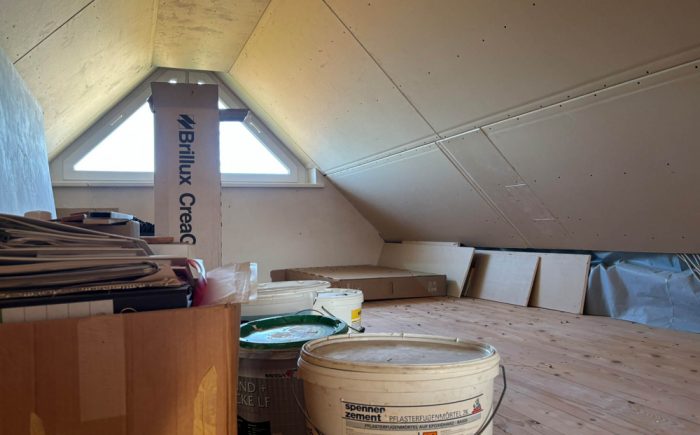 Dachboden gedämmt